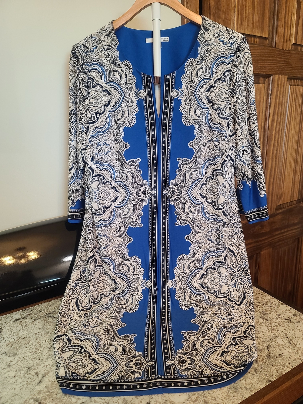 Studio One Royal Blue Paisley Midi Dress